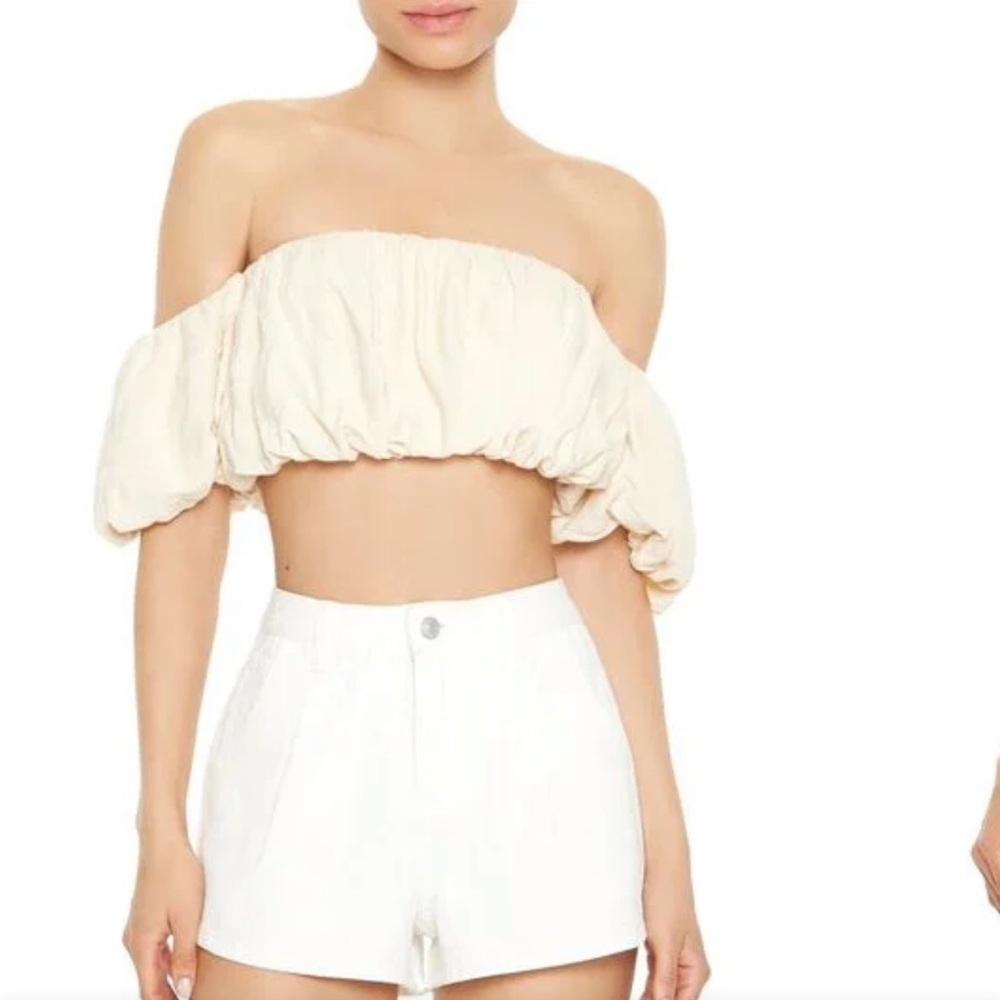 Forever 21 Satin Pillow Crop Top